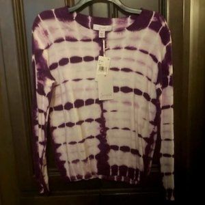 Long Sleeve Tie-Dye Cotton-Cashmere Sweater NWT